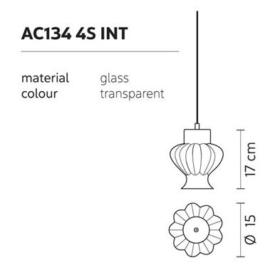 Стеклянный подвесной элемент Karman Ceraunavolta AC134 4S INT