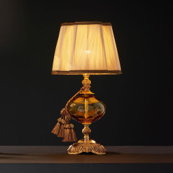 Настольная лампа Euroluce Teseo LP1 gold Amber
