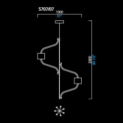 Люстра Barovier&amp;Toso Hastings 5707/07/IC/BB