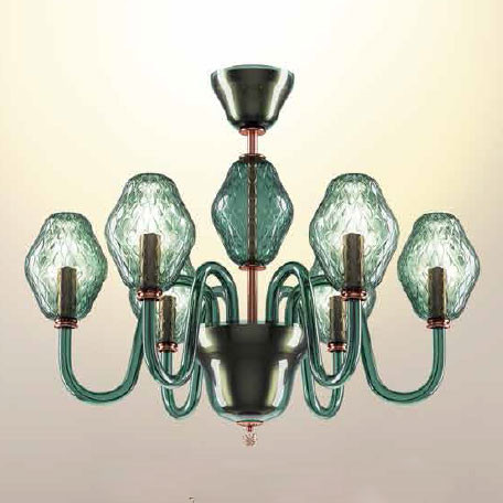 Потолочная люстра Beby Group Peonia 7701B03 Emerald