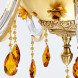 Люстра Euroluce Flora L6 gold Amber
