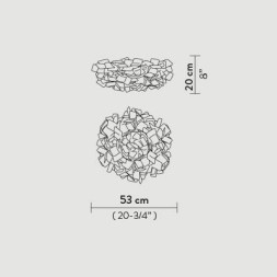 Потолочный светильник Slamp Clizia Ceiling M BLACK CLI78PLF0000N_000