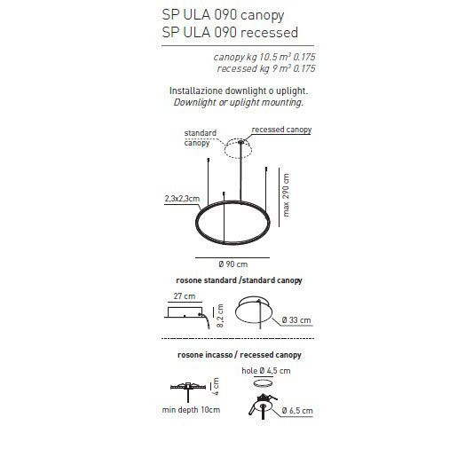 Подвесной светильник Axo Light U-Light SP ULA 120 LED RU XX