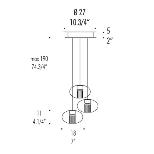 Подвесной светильник Leucos FAIRY S G R3 0003273