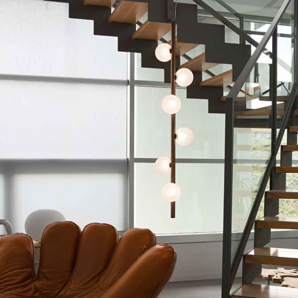 Подвесной светильник Renzo Del Ventisette Ohlala S14563/6 DEC. 0157 SFERE SATINATE