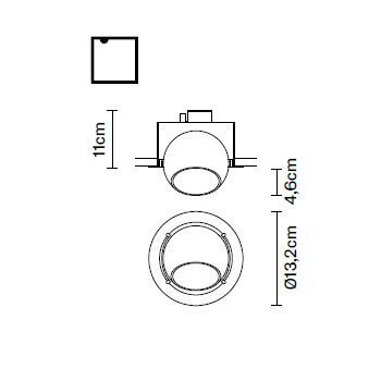 Встраиваемый спот (точечный светильник) Fabbian Beluga Colour D57 F01 43