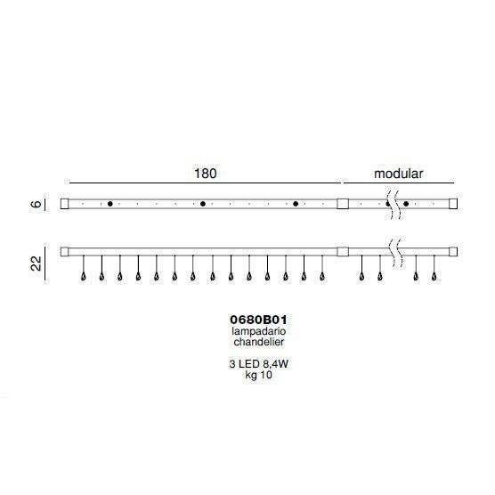 Потолочный светильник Beby Group Modular Chic 0680B01 Light gold CUT CRYSTAL