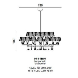 Люстра Beby Group Platinum 0141B01 Light gold 024 SW Golden Shadow