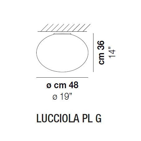 Потолочный светильник Vistosi Lucciola PL G E27 BC BC