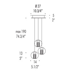 Подвесной толочный светильник Leucos FAIRY S S R3 0003280