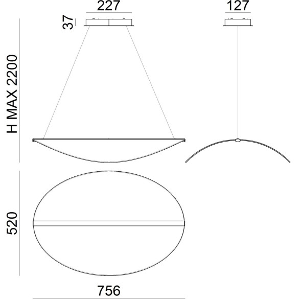 Подвесной светильник Linea Light Diphy 8173