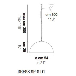 Подвесной светильник Vistosi Dress SP G D1 E27 BC CR