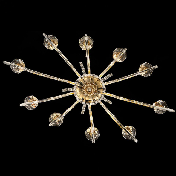 Люстра Euroluce Alicante Ellipse L10 90 gold Clear