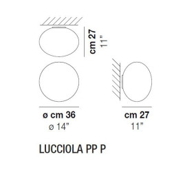 Потолочный светильник Vistosi Lucciola PP P E27 BC BC