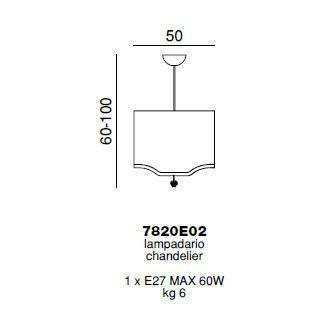 Подвесной светильник Beby Group Pure 7820E02 Chrome Silver Cortina 017 - rose