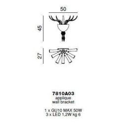 Бра Beby Garden Party 7810A03 Chrome Silver Cortina SW Silver Night