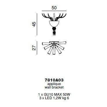 Бра Beby Garden Party 7810A03 Chrome Silver Cortina SW Silver Night