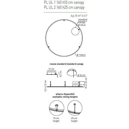Настенный светильник Axo Light U-Light PL UL 2 160 h25 cm canopy PL UL 2 160 LED RU XX