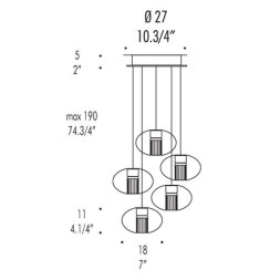 Подвесной светильник Leucos FAIRY S G R5 0003275