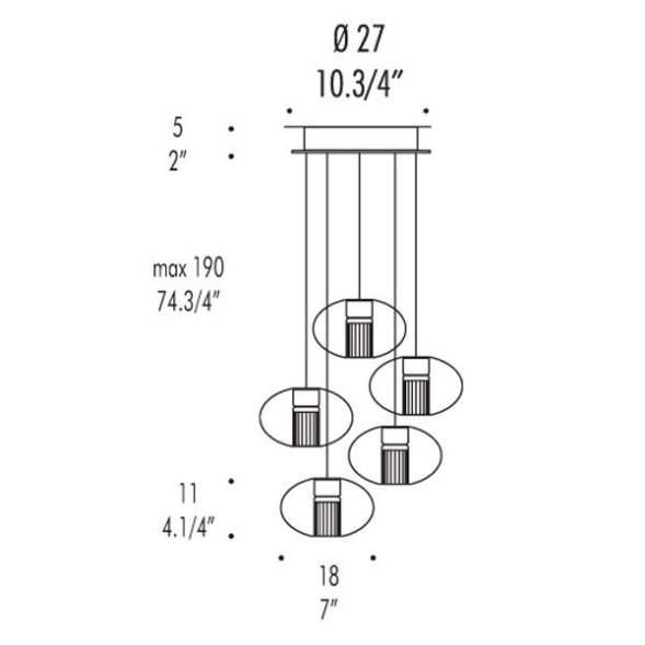 Подвесной светильник Leucos FAIRY S G R5 0003275