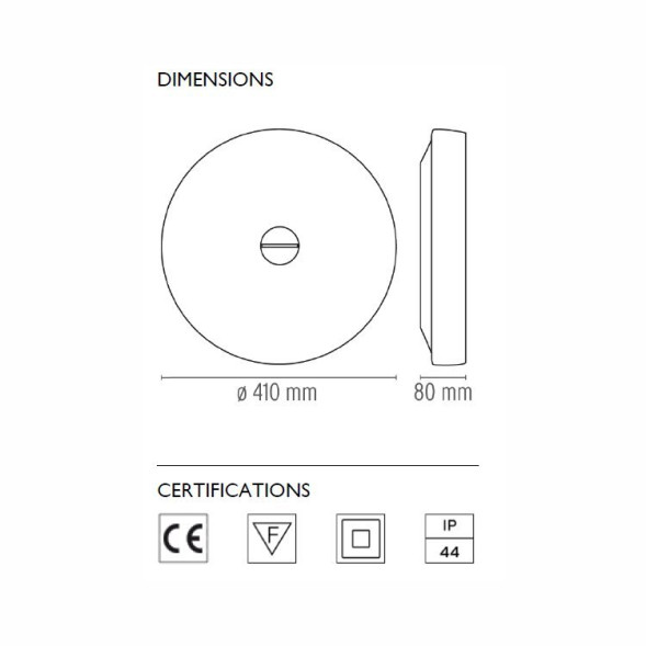 Настенно-потолочный светильник Flos Button White/White F3180009