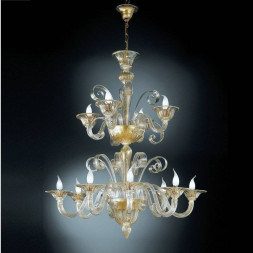 Люстра Vetri Lamp 993/8+4 Oro 24Kt