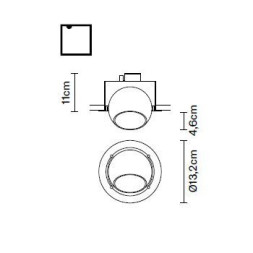Встраиваемый спот (точечный светильник) Fabbian Beluga Colour D57 F01 03