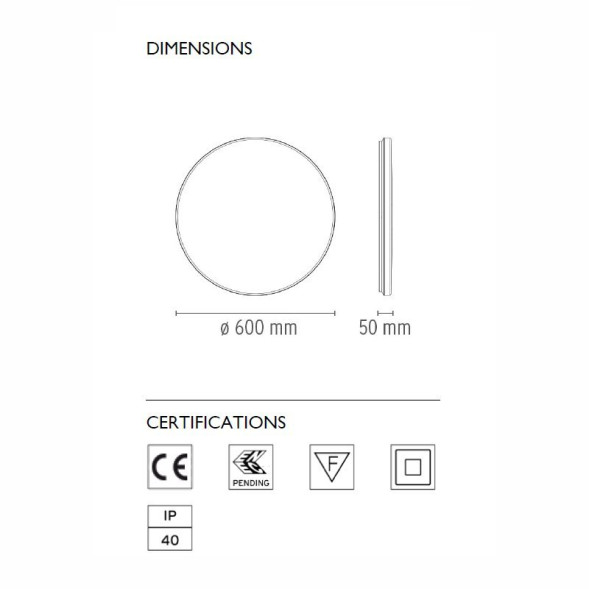 Настенно-потолочный светильник Flos Clara Copper ring F1570009+F1571015