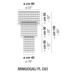 Потолочный светильник Vistosi MINIGIOGALI PL CA3 E27 CR/TR CR
