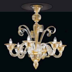 Потолочная люстра Vetri Lamp 993/6PL Oro 24 Kt.