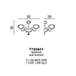 Бра Beby Group Gloss 7720A01 Light gold Corallo