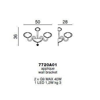 Бра Beby Group Gloss 7720A01 Light gold Corallo