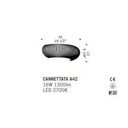 Настенный светильник De Majo CANNETTATA A42 0CANN0A43C