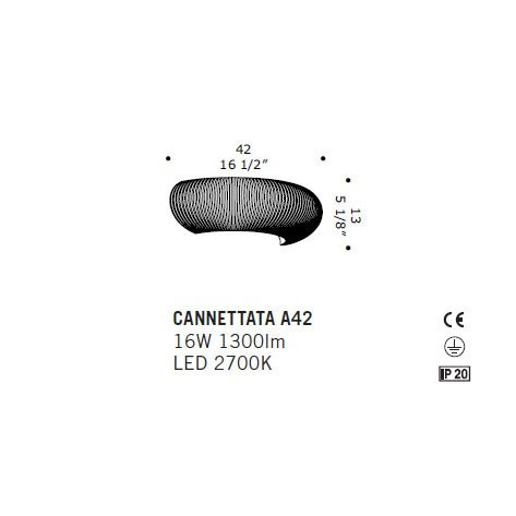 Настенный светильник De Majo CANNETTATA A42 0CANN0A43C