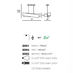 Подвесной светильник Linea Light Zig zag 6991
