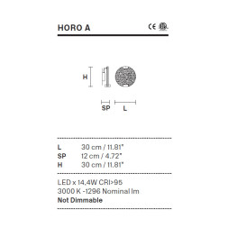 Настенный светильник Masiero HORO A G18 / RS