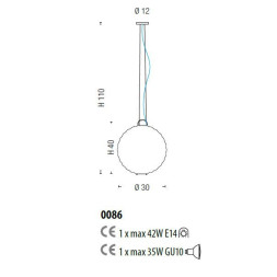 Подвесной светильник Sylcom Jupiter 0086 K CR