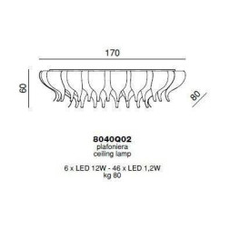 Потолочный светильник Beby Group Nymphea 8040Q02 Light gold Golden Portoino