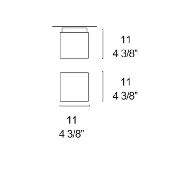 Настенно-потолочный светильник Leucos CUBI 11 0001712