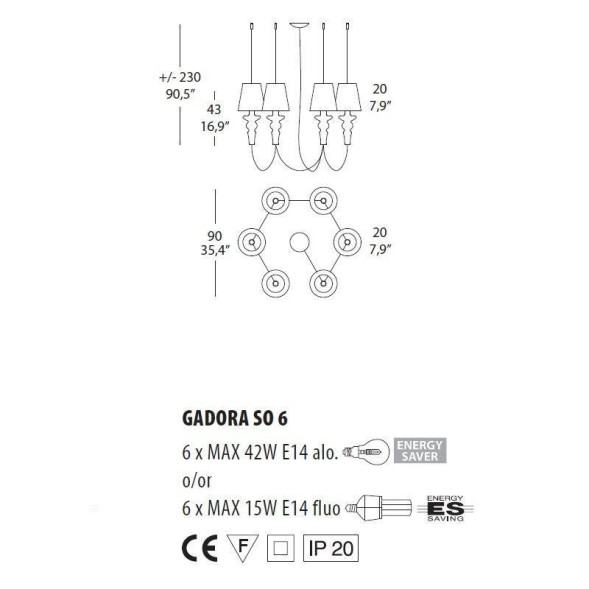 Люстра Morosini Evi Style Gadora SO6 ES0601SO04AVAL