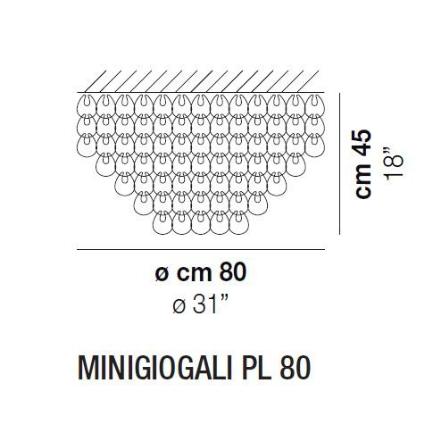 Потолочный светильник Vistosi MINIGIOGALI PL 80 E27 CR/TR CR