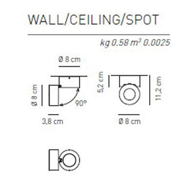 Спот (точечный светильник) Axo Light Favilla E 6 105 0 07 3 1