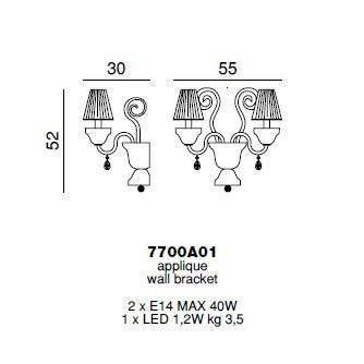 Бра Beby La Femme 7700A01 Gold Golden Teak 322 SW Golden Teak
