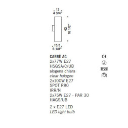 Настенный светильник De Majo CARRE AG 0CARR0A14