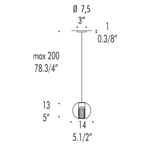 Подвесной светильник Leucos FAIRY S S INC 0003287