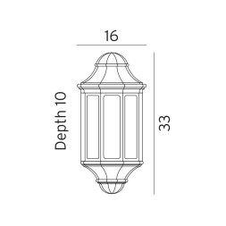 Уличный настенный светильник Norlys Genova 175B