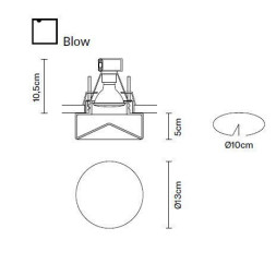 Встраиваемый спот (точечный светильник) Fabbian Blow D27 F47 00