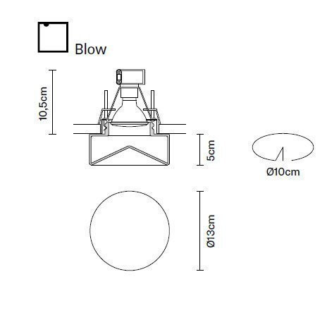 Встраиваемый спот (точечный светильник) Fabbian Blow D27 F47 00