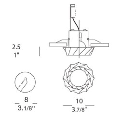 Встраиваемый спот (точечный светильник) Leucos HELIOS F 0002256