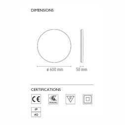 Настенно-потолочный светильник Flos Clara Black ring F1570009+F1571030